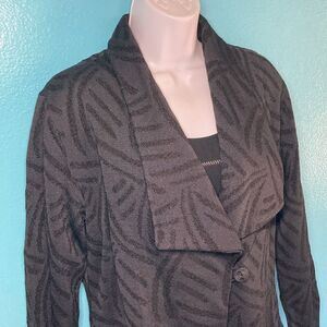 French Rags Brenda French Size M Vintage Blazer Jacket Knit Black Rayon